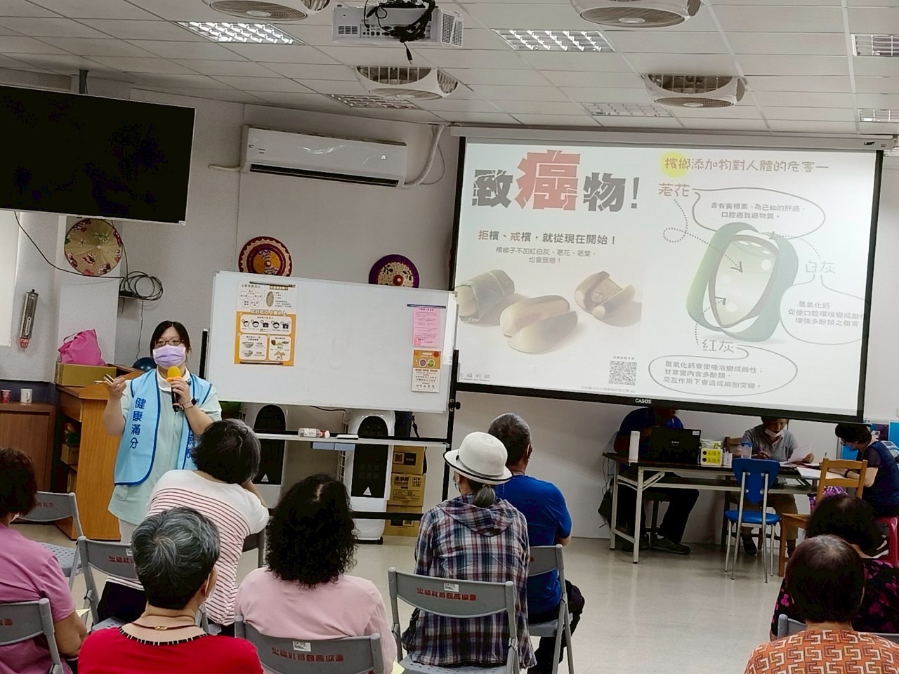 地點:忠福里社區發展協會 主講:黃映瑜護理師 主題:五癌篩檢/菸檳防制