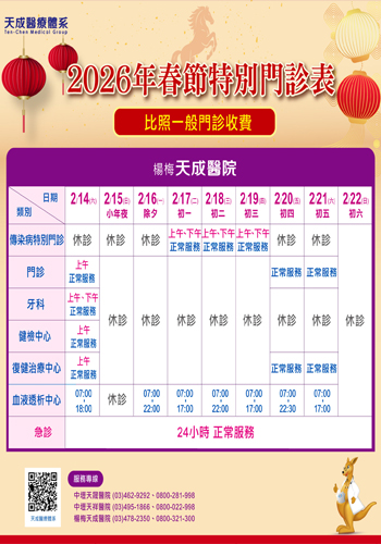 115年春節特別門診...